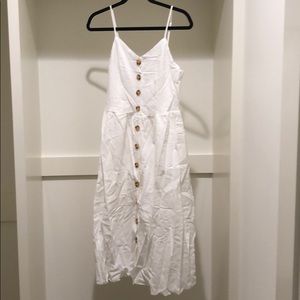 White linen dress